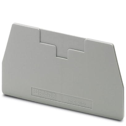 Phoenix Contact End cover; Length: 72mm; Width: 2.2mm; Height: 41.5mm; Color: Gray